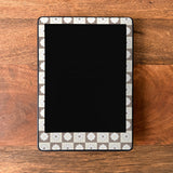 Floral Brown Checkered Kindle Skin