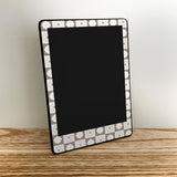 Floral Brown Checkered Kindle Skin