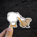 Capybara Being Bit Sticker