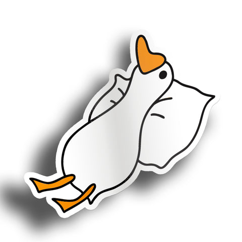 Duck Laying Down Sticker