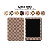 Neutral Checkered Kindle Skins Collection