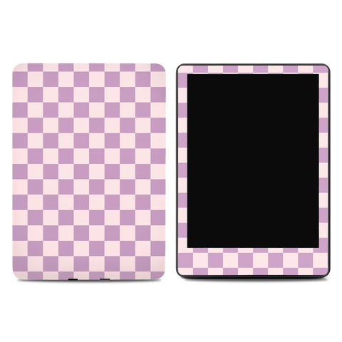 Purple Checkered Kindle Skin