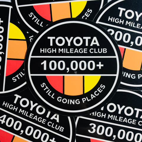 Toyota High Mileage Club Sticker