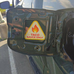 Taco Sauce Only Gas Tank Sticker
