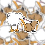 Capybara Being Bit Sticker