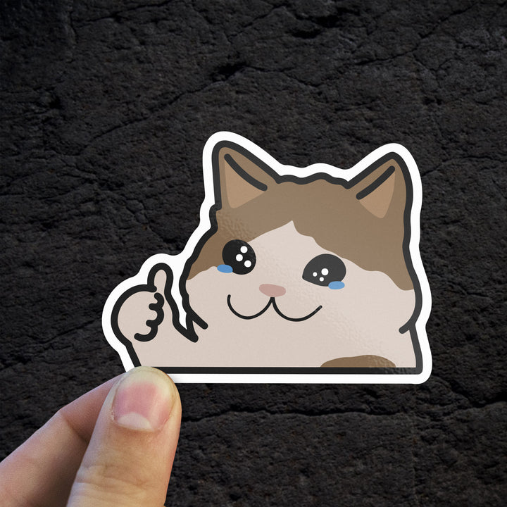 Crying Cat Sticker | Shop Die-Cut Stickers | Sloke Designs