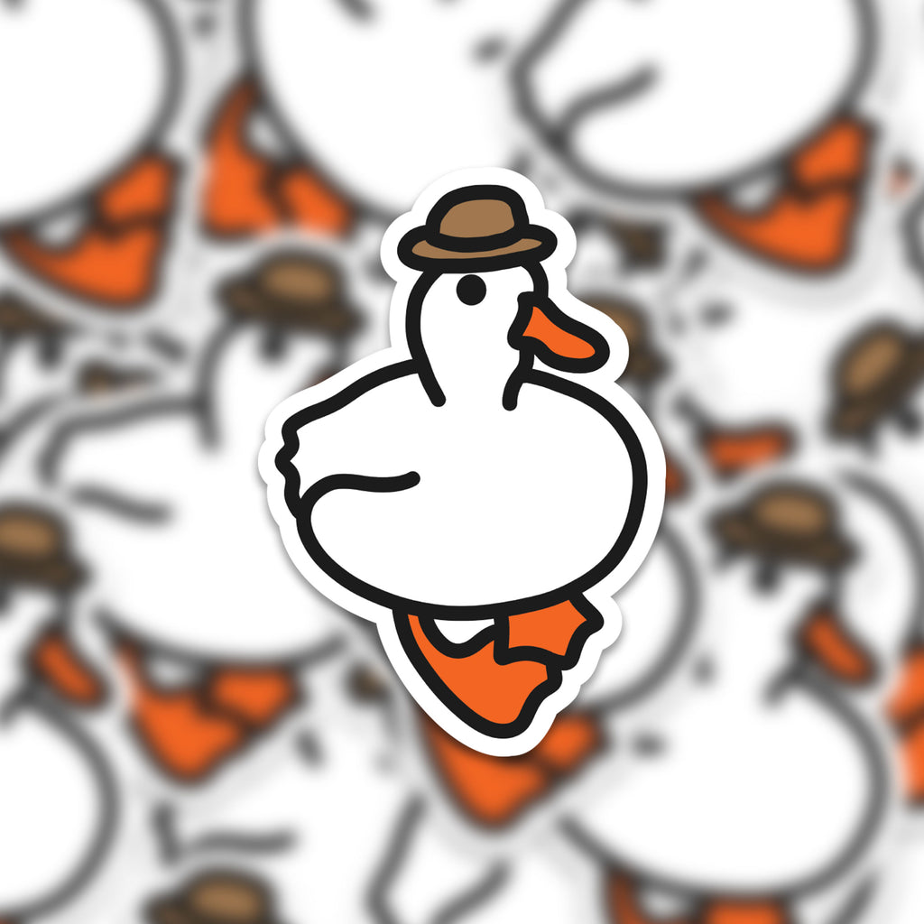 Duck Wearing Hat Sticker | Shop Die-Cut Stickers | Sloke Designs