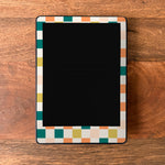 Retro Green Checkered Kindle Skin