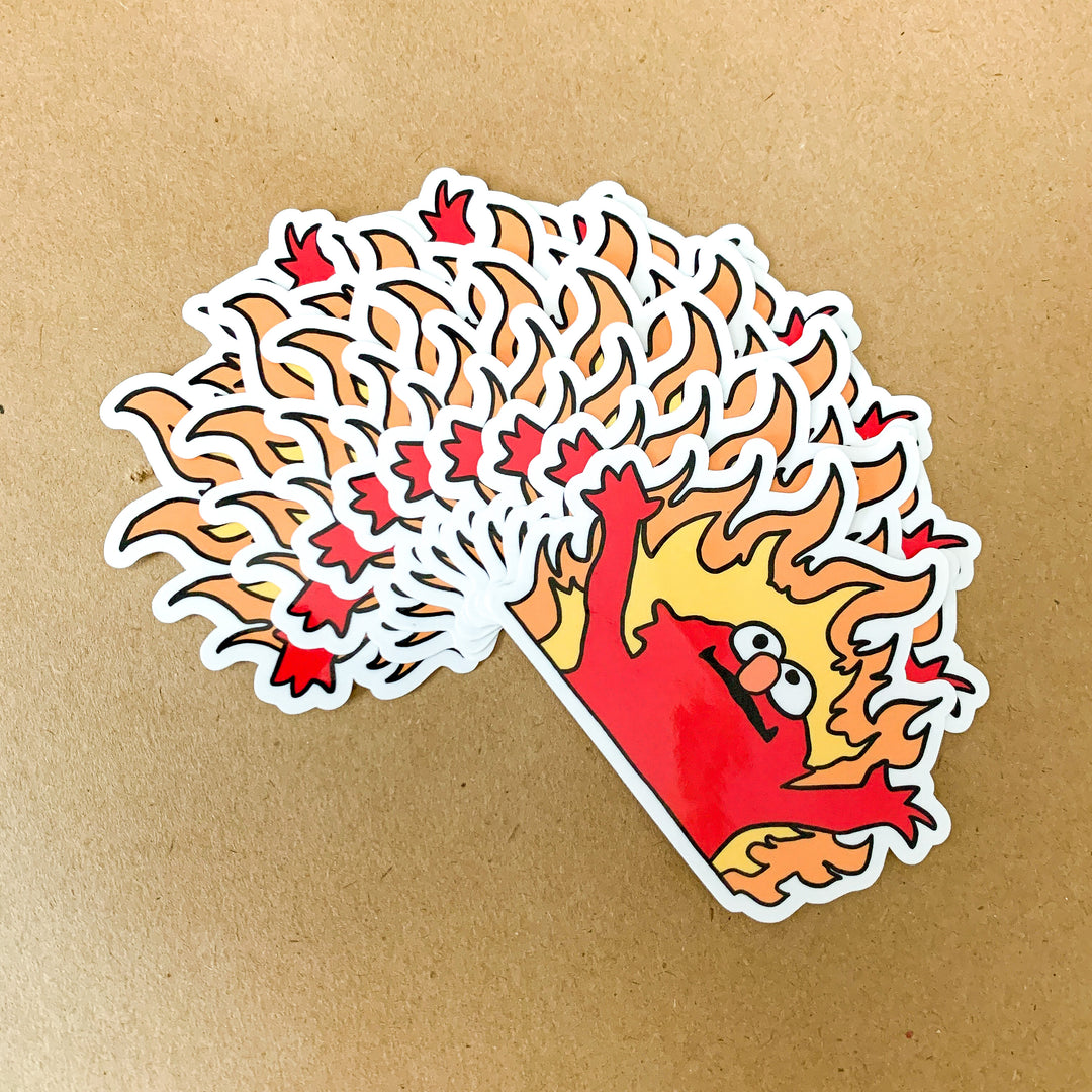 Flaming Hellmo Sticker | Shop Die-Cut Stickers | Sloke Designs