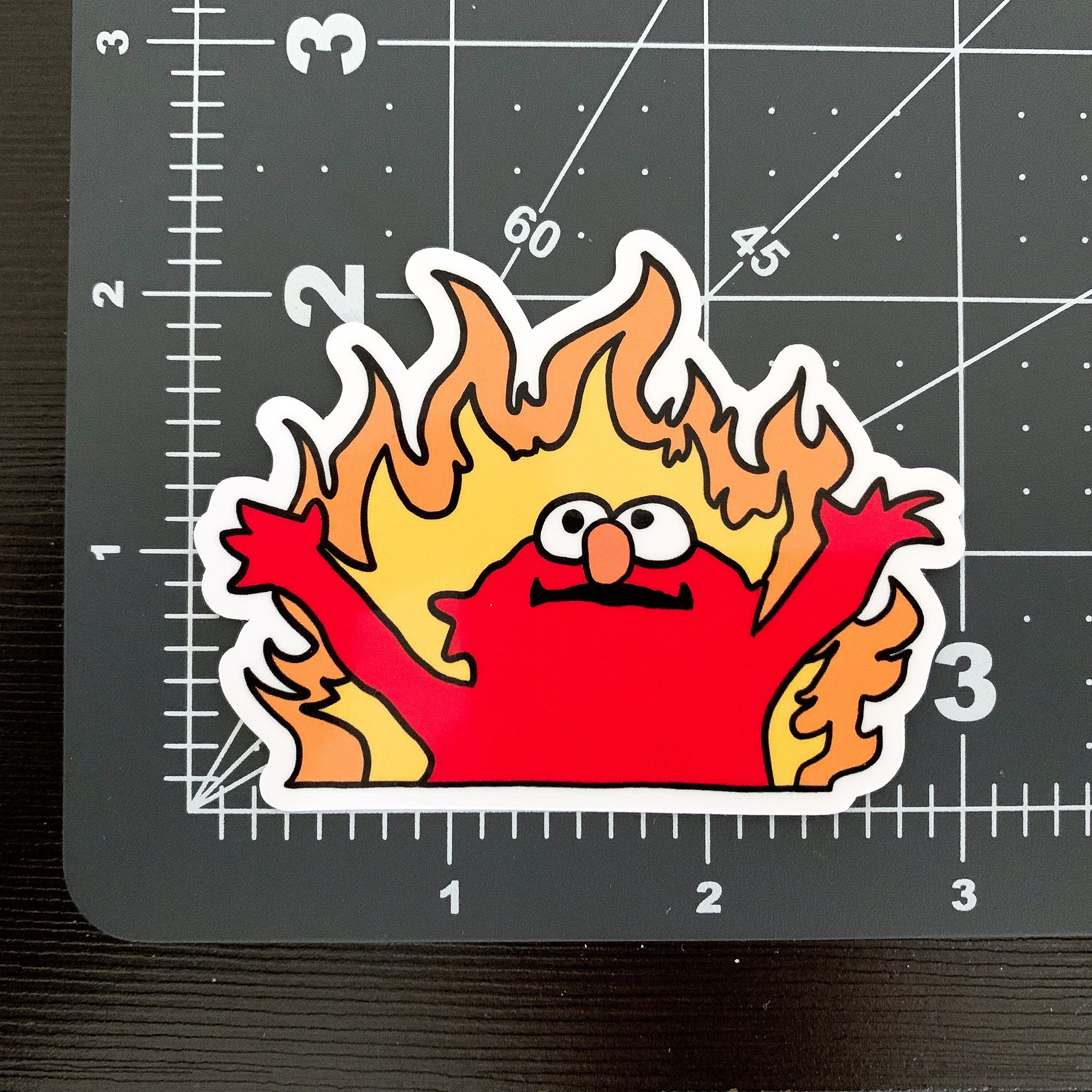 Flaming Hellmo Sticker | Shop Die-Cut Stickers | Sloke Designs
